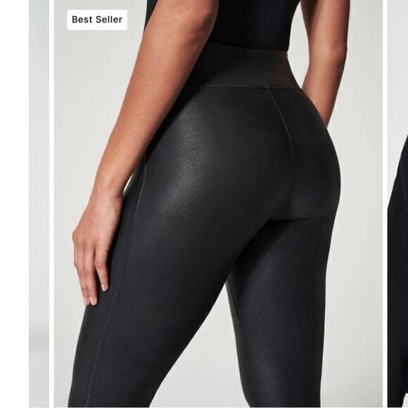 Spanx Faux Leather Leggings Black‎ Size Medium - Picture 2 of 9